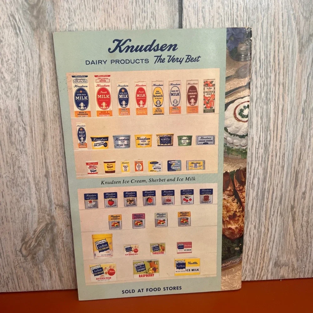 Vintage Knudsen Recipes 11th Edition Cookbook Dairy Products Mid Century Retro
